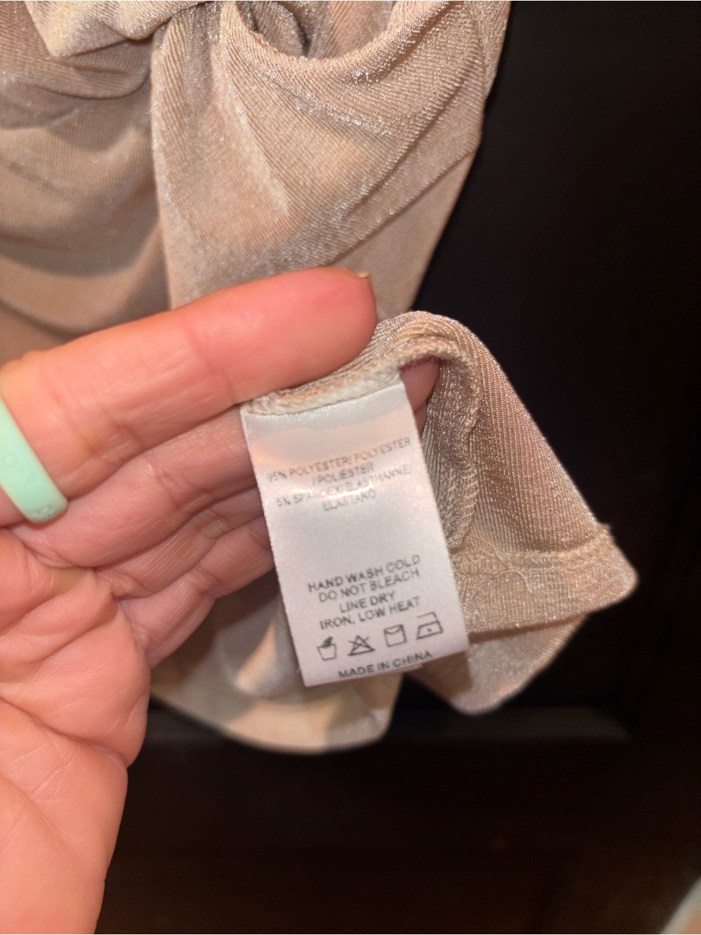 Anthropologie Sunday in Brooklyn Date Night Twist Tank Tan Shimmer Size XL - Picture 8 of 9